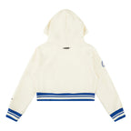 NFL DALLAS COWBOYS RETRO CLASSIC CHANDAIL À CAPUCHON EN MOLLETON CÔTELÉ POUR FILLE JUNIOR (COQUILLE D'ŒUF/BLEU DODGER)