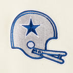 NFL DALLAS COWBOYS RETRO CLASSIC CHANDAIL À CAPUCHON EN MOLLETON CÔTELÉ POUR FILLE JUNIOR (COQUILLE D'ŒUF/BLEU DODGER)