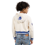 NFL DALLAS COWBOYS RETRO CLASSIC CHANDAIL À CAPUCHON EN MOLLETON CÔTELÉ POUR FILLE JUNIOR (COQUILLE D'ŒUF/BLEU DODGER)