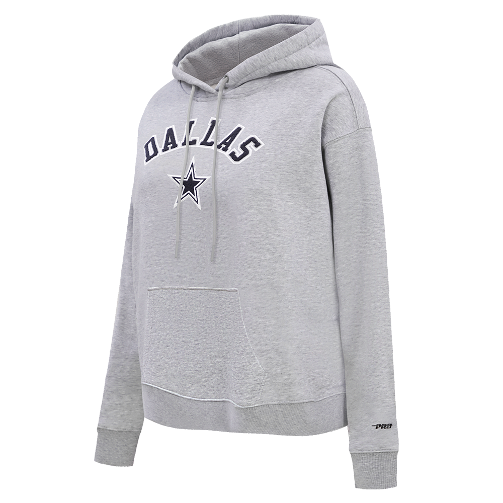 NFL DALLAS COWBOYS CLASSIC WOMEN'S PULLOVER HOODIE (HEATHER GREY)