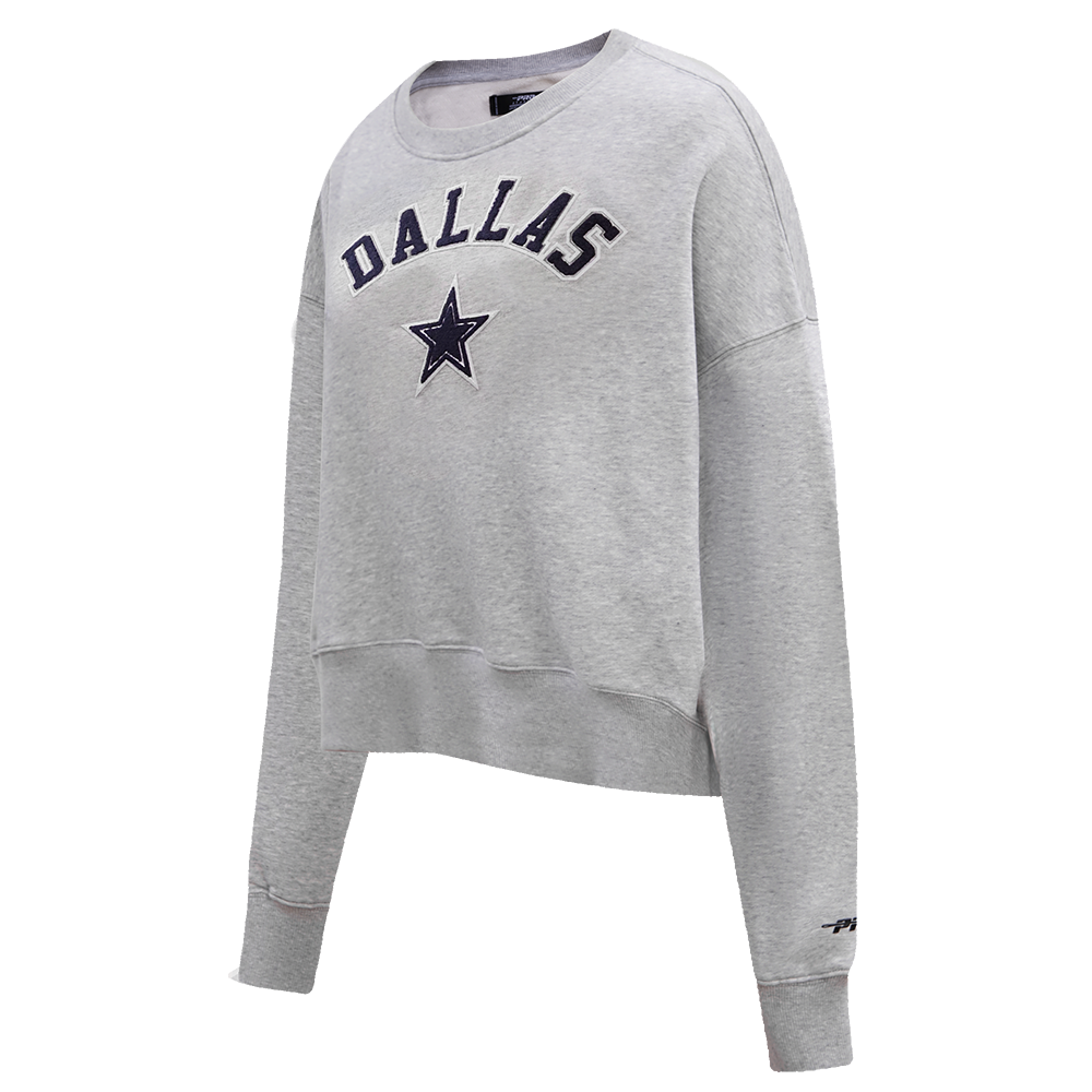 NFL DALLAS COWBOYS CLASSIC WOMEN'S CREWNECK (HEATHER GREY)