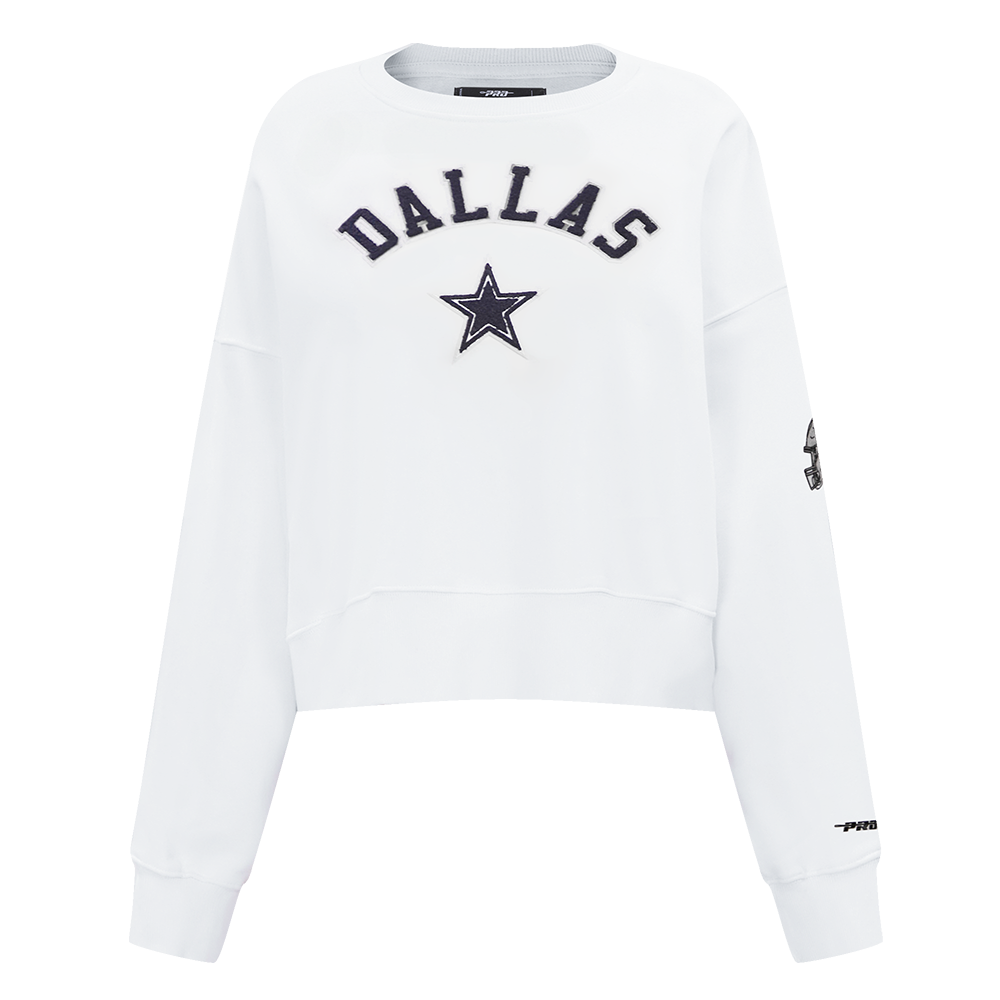 NFL DALLAS COWBOYS CLASSIC WOMEN'S CREWNECK (WHITE)