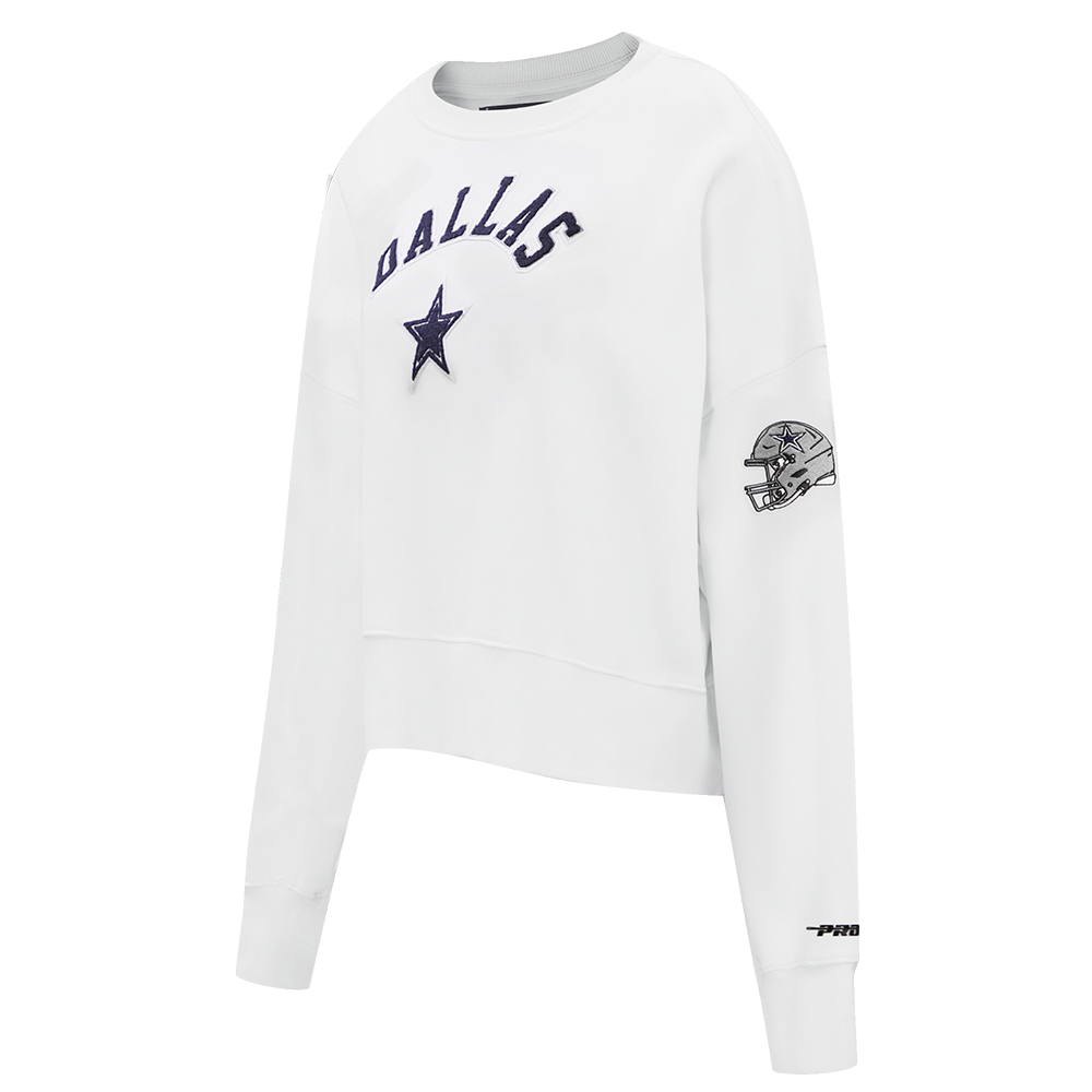 NFL DALLAS COWBOYS CLASSIC WOMEN'S CREWNECK (WHITE)