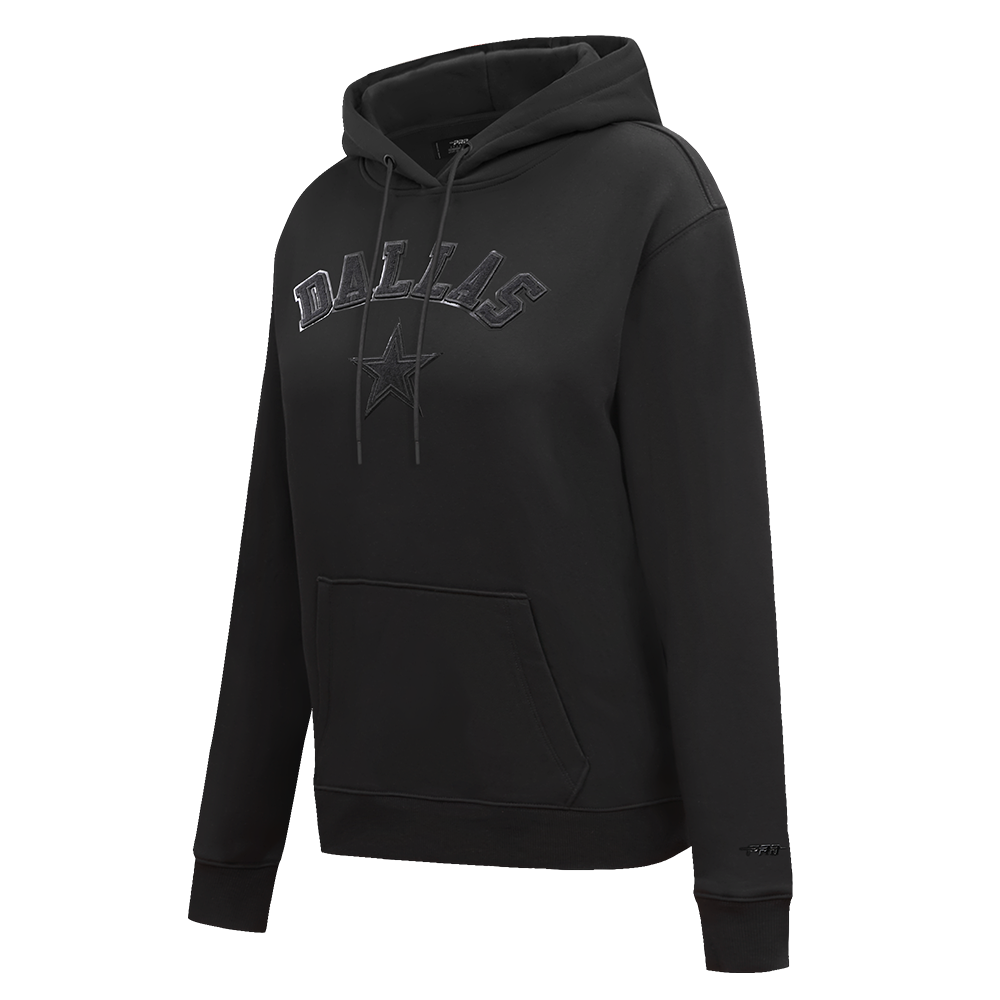 NFL DALLAS COWBOYS TRIPLE BLACK WOMEN'S PULLOVER HOODIE (TRIPLE BLACK)