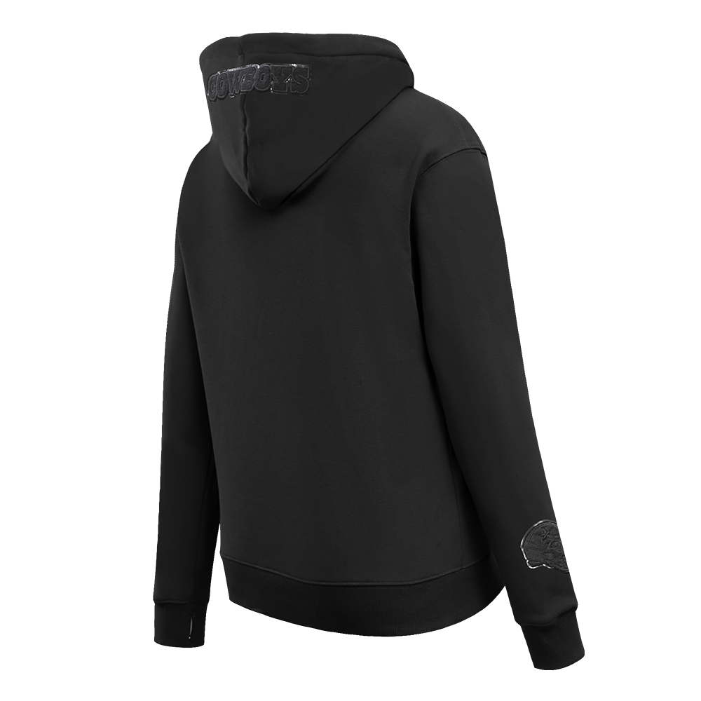 NFL DALLAS COWBOYS TRIPLE BLACK WOMEN'S PULLOVER HOODIE (TRIPLE BLACK)