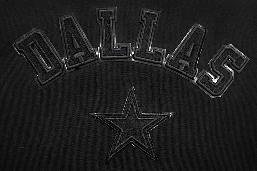 NFL DALLAS COWBOYS TRIPLE BLACK WOMEN'S PULLOVER HOODIE (TRIPLE BLACK)