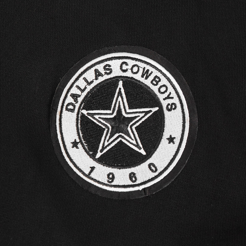 NFL DALLAS COWBOYS PEARLS CHANDAIL À COL ROND EN MOLLETON CÔTELÉ POUR FEMME (NOIR)