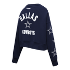 NFL DALLAS COWBOYS CHANDAIL OUATÉ À COL ROND POUR FEMME (MARINE MINUIT)
