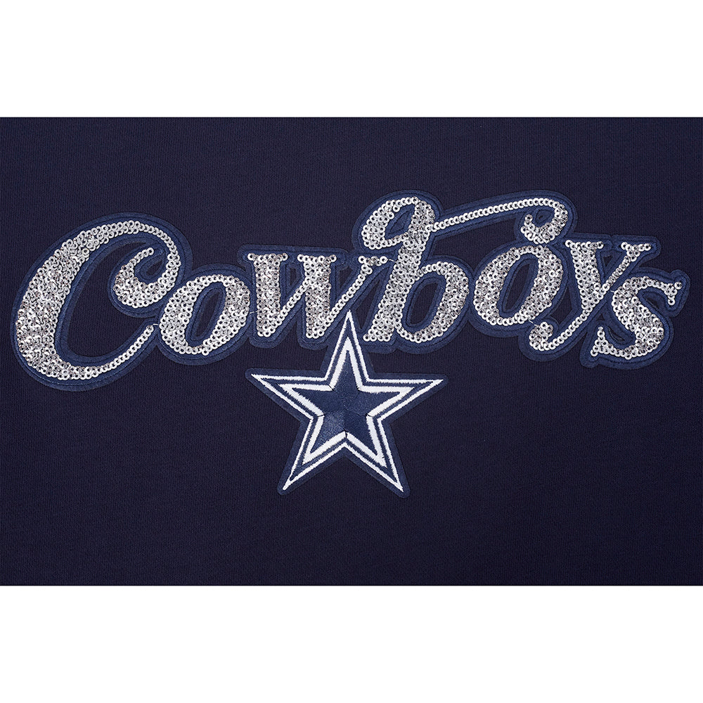 NFL DALLAS COWBOYS CHANDAIL OUATÉ À COL ROND POUR FEMME (MARINE MINUIT)
