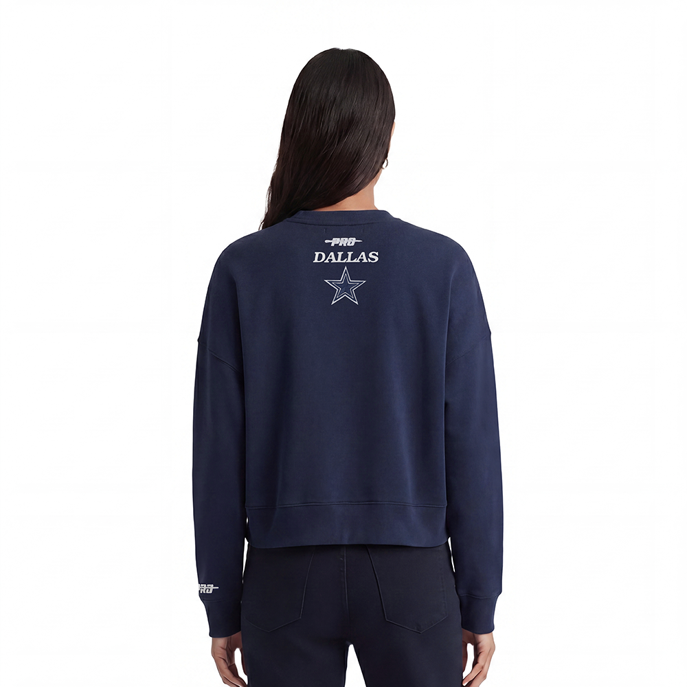 NFL DALLAS COWBOYS WOMEN'S CREWNECK SWEATSHIRT (MIDNIGHT NAVY)