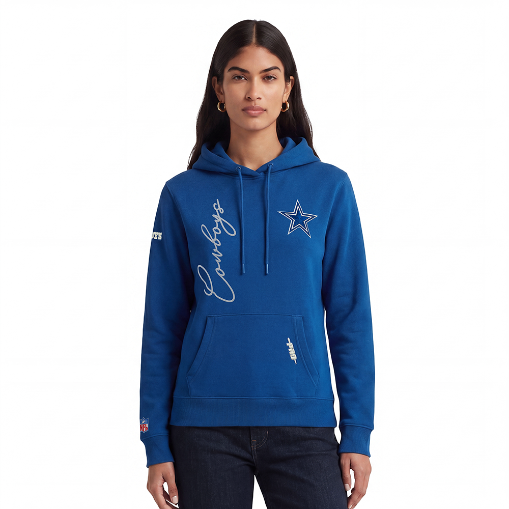 NFL DALLAS COWBOYS ORIGINAL PLAYERS CHANDAIL À CAPUCHON POUR FEMME (BLEU DODGER)