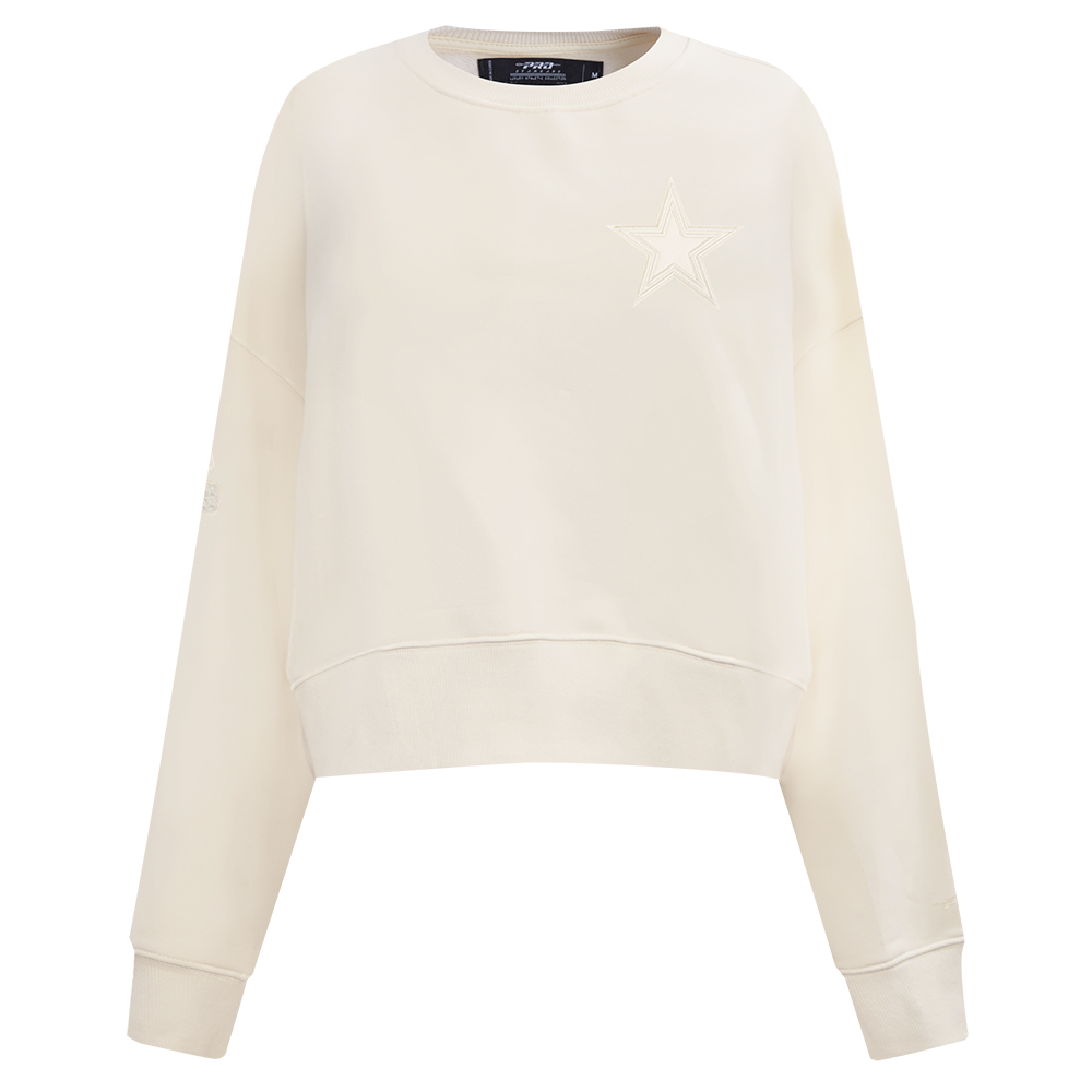 NFL DALLAS COWBOYS NEUTRAL WOMEN'S CREWNECK (EGGSHELL)