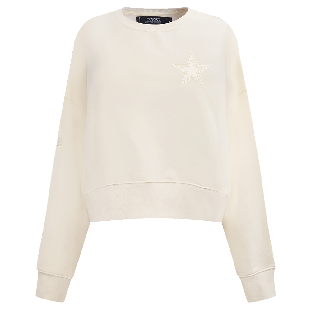 NFL DALLAS COWBOYS NEUTRAL WOMEN'S CREWNECK (EGGSHELL)