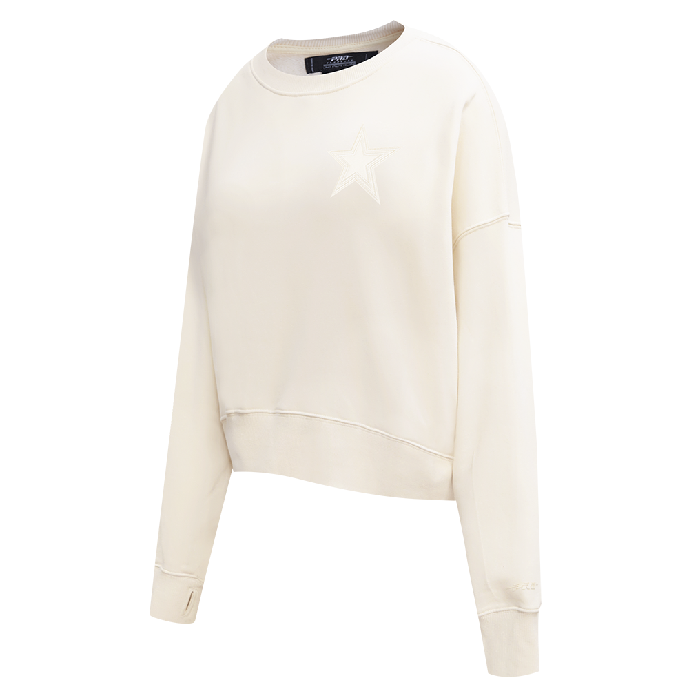 NFL DALLAS COWBOYS NEUTRAL WOMEN'S CREWNECK (EGGSHELL)