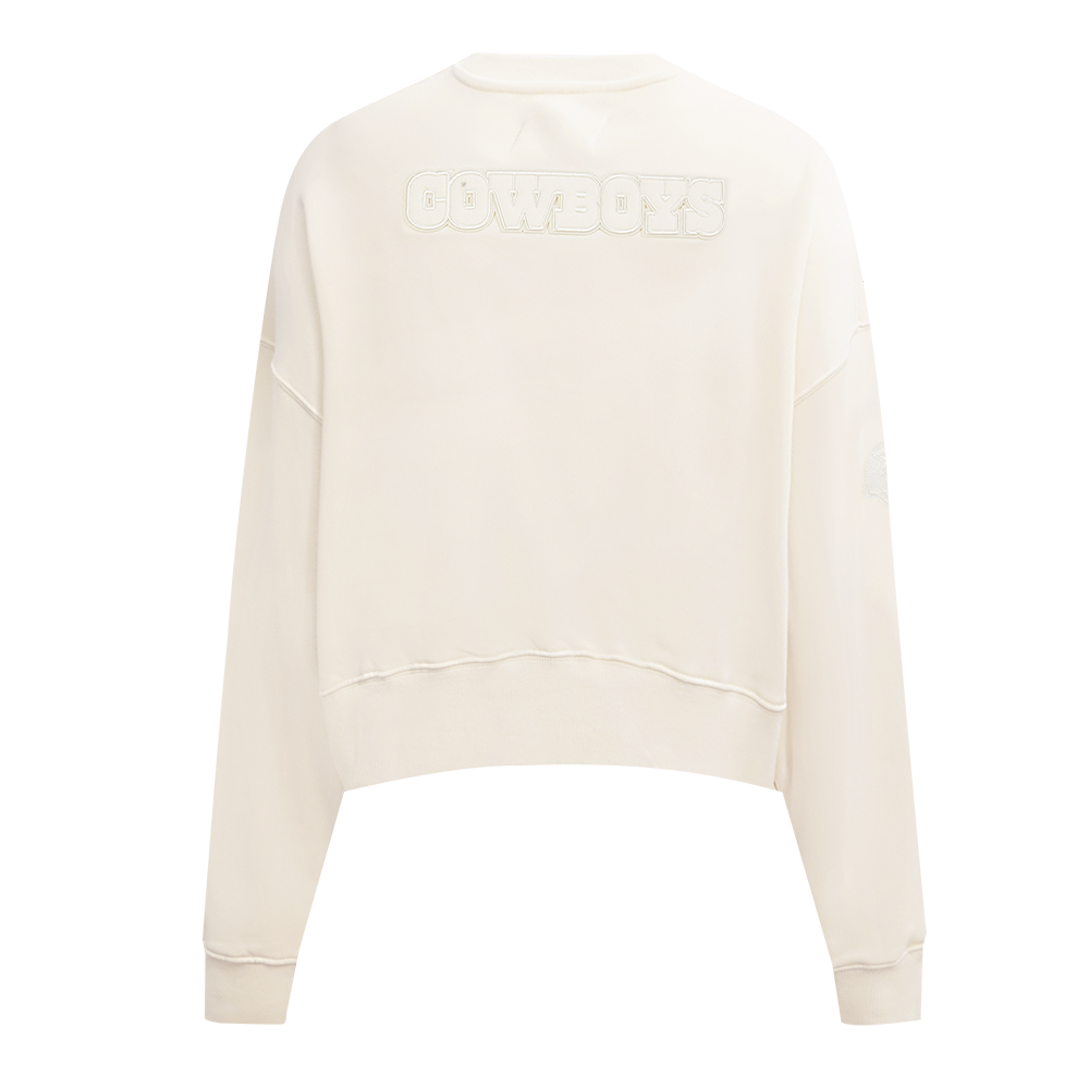 NFL DALLAS COWBOYS NEUTRAL WOMEN'S CREWNECK (EGGSHELL)