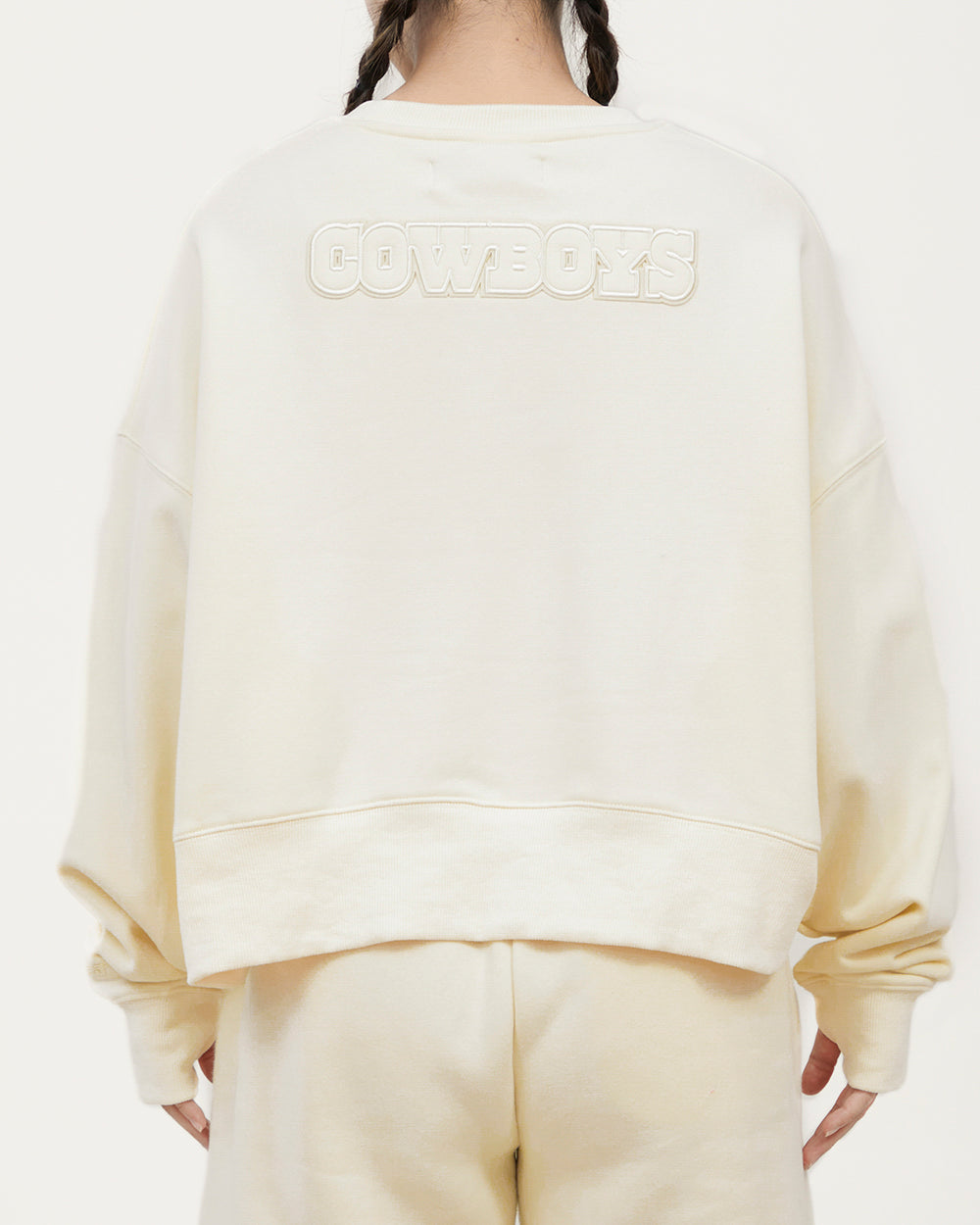 NFL DALLAS COWBOYS NEUTRAL WOMEN'S CREWNECK (EGGSHELL)