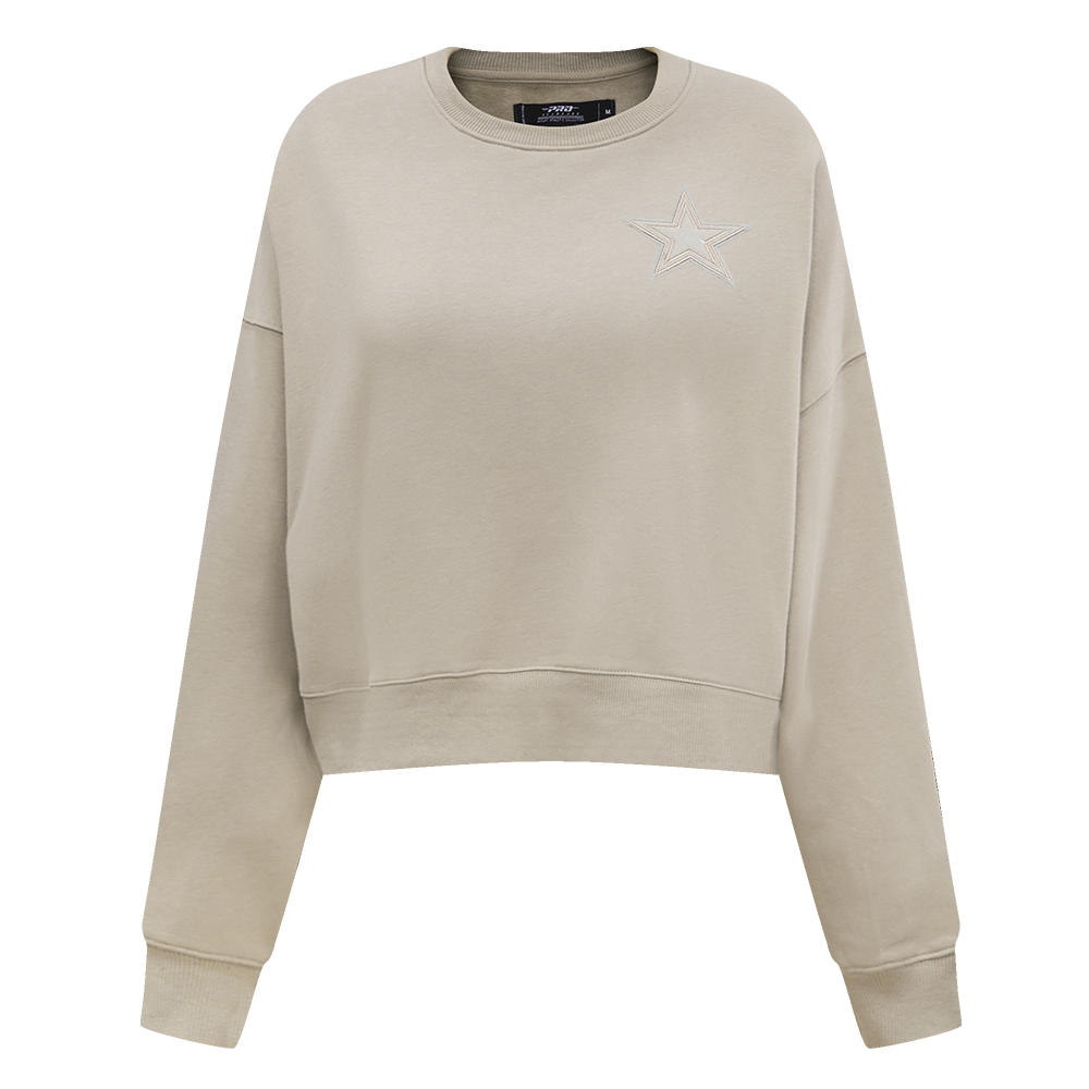 NFL DALLAS COWBOYS NEUTRAL WOMEN'S CREWNECK (TAUPE)