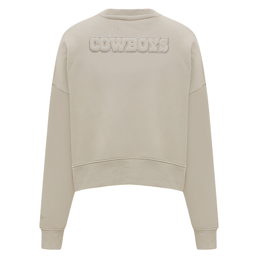 NFL DALLAS COWBOYS NEUTRAL WOMEN'S CREWNECK (TAUPE)