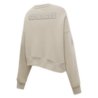 NFL DALLAS COWBOYS NEUTRAL WOMEN'S CREWNECK (TAUPE)