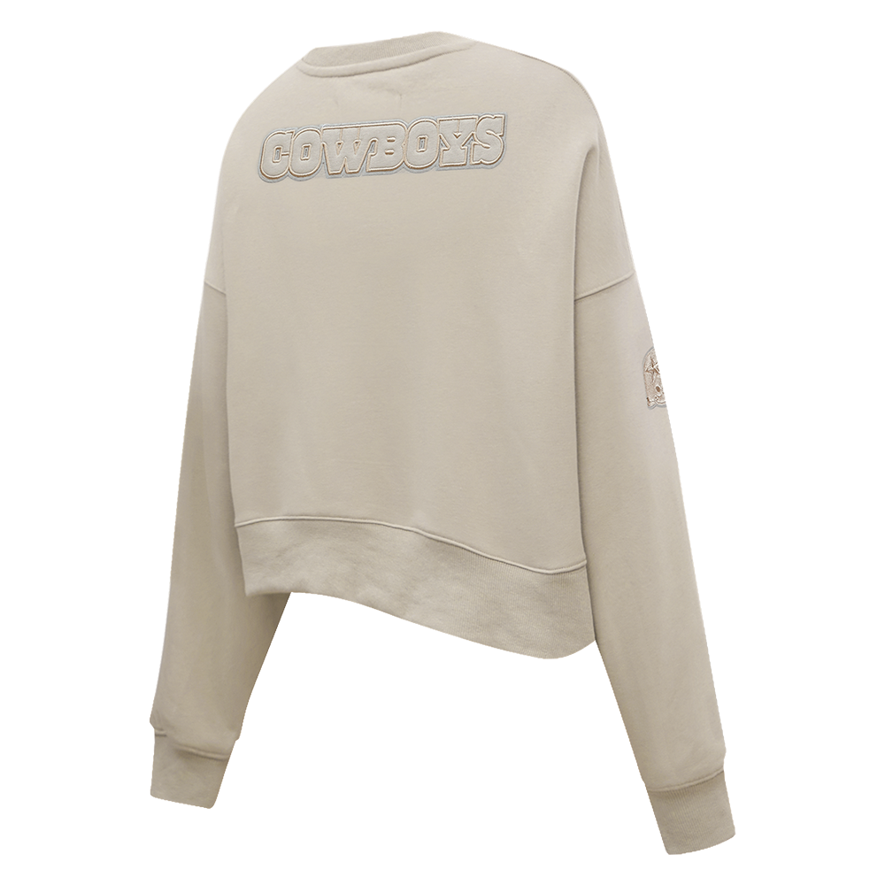 NFL DALLAS COWBOYS NEUTRAL WOMEN'S CREWNECK (TAUPE)