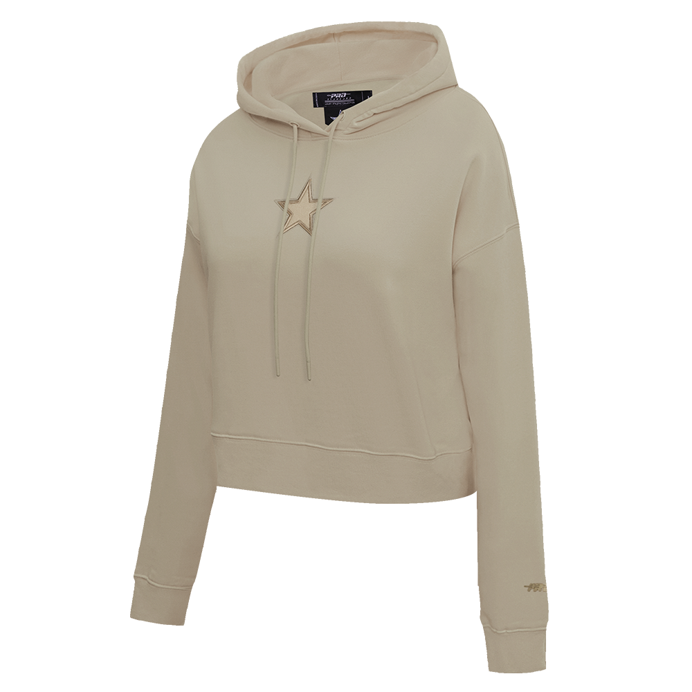 NFL DALLAS COWBOYS NEUTRAL CHANDAIL À CAPUCHON COURT POUR FEMME (TAUPE)