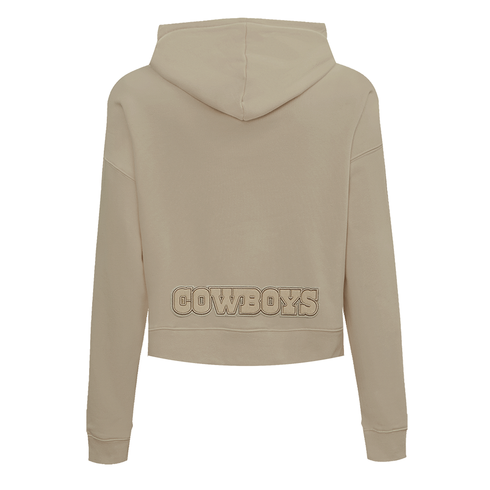 NFL DALLAS COWBOYS NEUTRAL CHANDAIL À CAPUCHON COURT POUR FEMME (TAUPE)