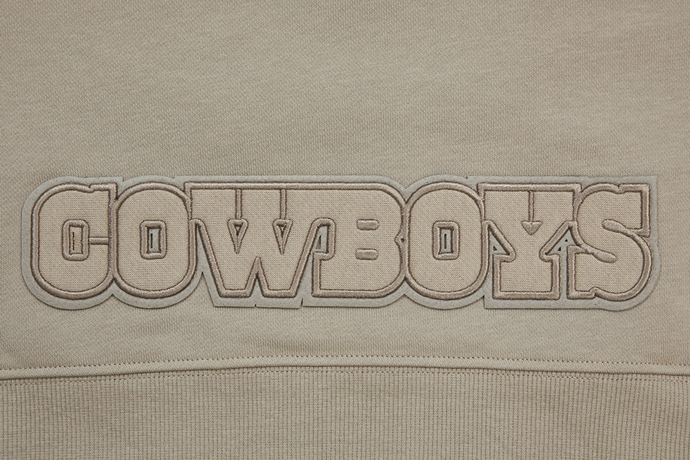 NFL DALLAS COWBOYS NEUTRAL CHANDAIL À CAPUCHON COURT POUR FEMME (TAUPE)
