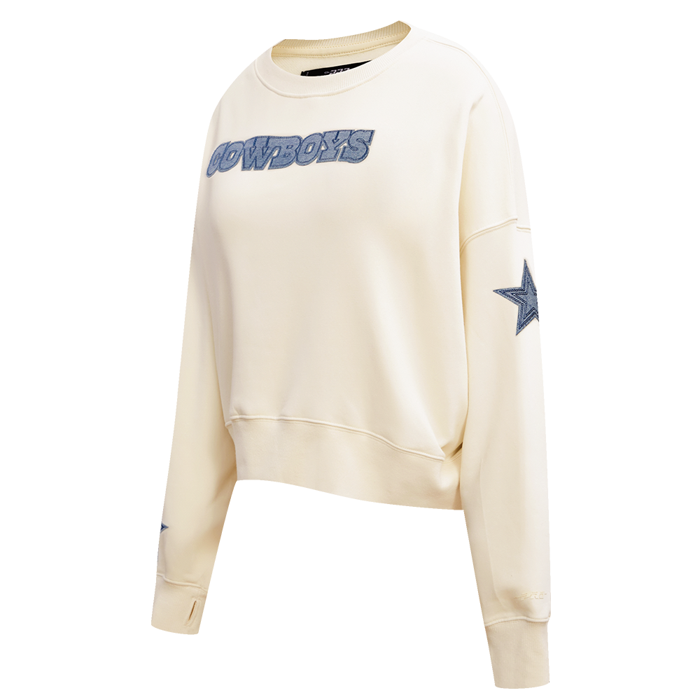 NFL DALLAS COWBOYS VARSITY BLUES WOMEN'S CREWNECK (LINEN)