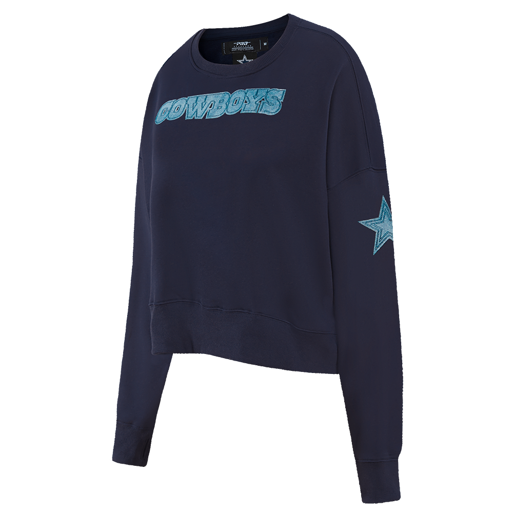 NFL DALLAS COWBOYS VARSITY BLUES WOMEN'S CREWNECK (MIDNIGHT NAVY)