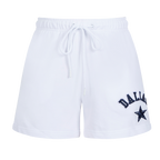 NFL DALLAS COWBOYS CLASSIC SHORT EN MOLLETON POUR FEMME (BLANC)