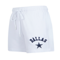 NFL DALLAS COWBOYS CLASSIC SHORT EN MOLLETON POUR FEMME (BLANC)