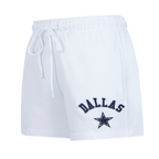 NFL DALLAS COWBOYS CLASSIC SHORT EN MOLLETON POUR FEMME (BLANC)