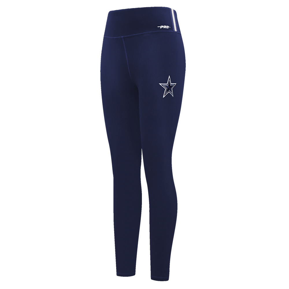 NFL DALLAS COWBOYS SCRIPT TAIL WOMEN'S HIGH WAIST JERSEY LEGGING (MIDNIGHT NAVY)