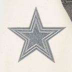 NFL DALLAS COWBOYS REVERSE FRENCH TERRY BLOUSON COLLÉGIAL EN LAINE POUR FEMME (NOIR/GRIS/COQUILLE D'ŒUF)