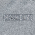 NFL DALLAS COWBOYS REVERSE FRENCH TERRY BLOUSON COLLÉGIAL EN LAINE POUR FEMME (NOIR/GRIS/COQUILLE D'ŒUF)