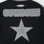NFL DALLAS COWBOYS REVERSE FRENCH TERRY BLOUSON COLLÉGIAL EN LAINE POUR FEMME (NOIR/GRIS/COQUILLE D'ŒUF)
