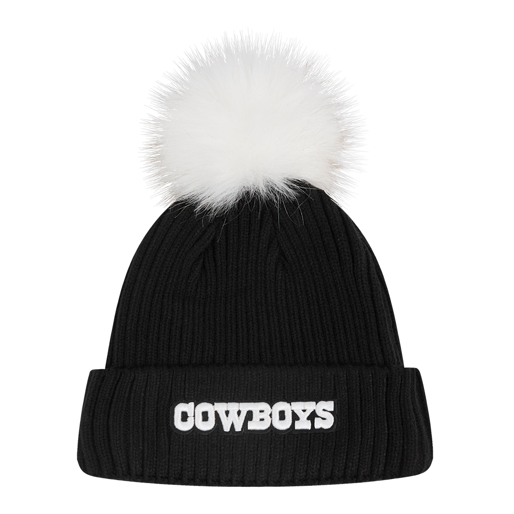 NFL DALLAS COWBOYS PEARLS WOMEN'S BEANIE (BLACK/WHITE/SILVER)