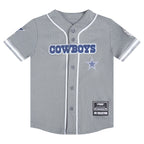 NFL DALLAS COWBOYS CLASSIC CHEMISE BOUTONNÉE EN FILET POUR GARÇON ENFANT (GRIS)