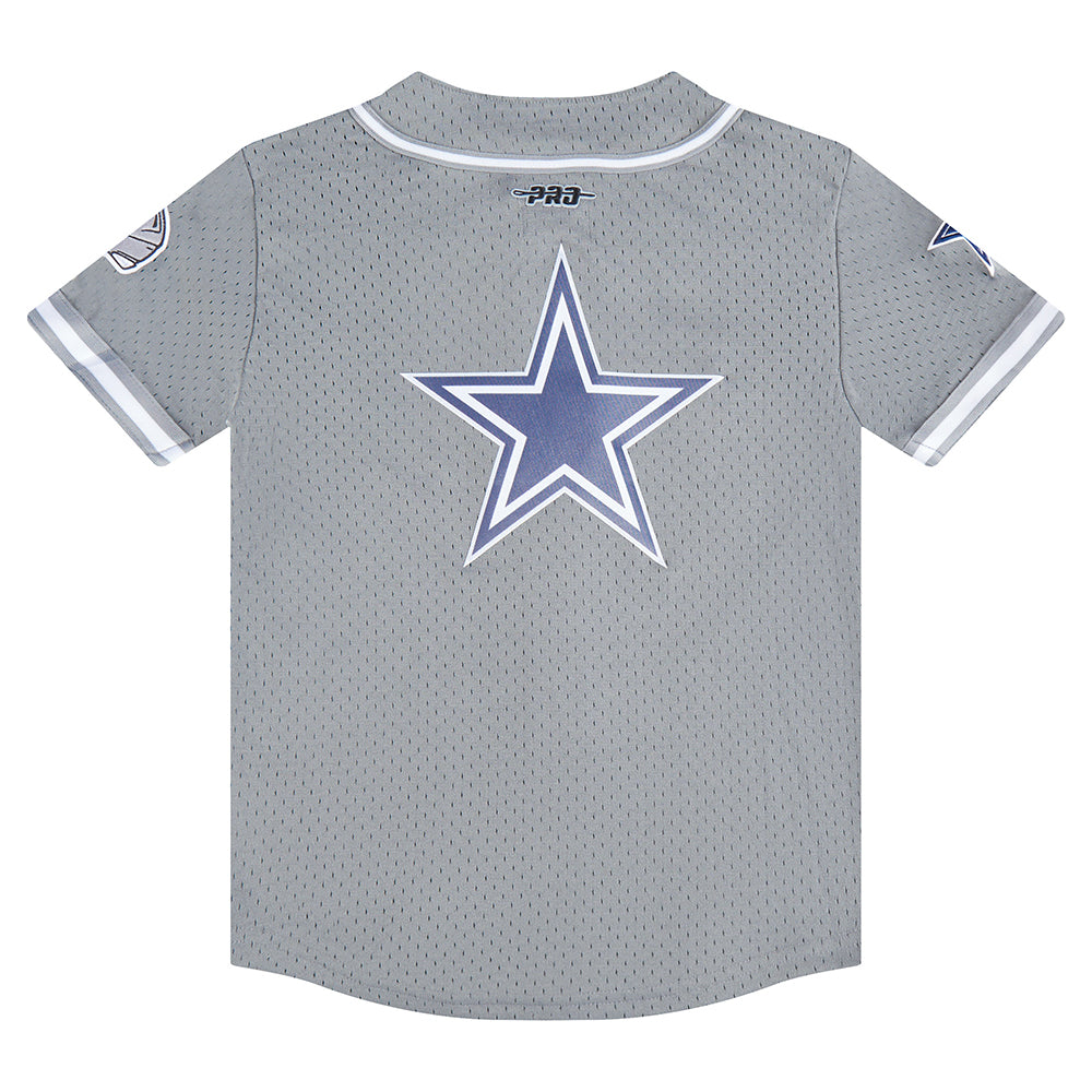 NFL DALLAS COWBOYS CLASSIC CHEMISE BOUTONNÉE EN FILET POUR GARÇON ENFANT (GRIS)