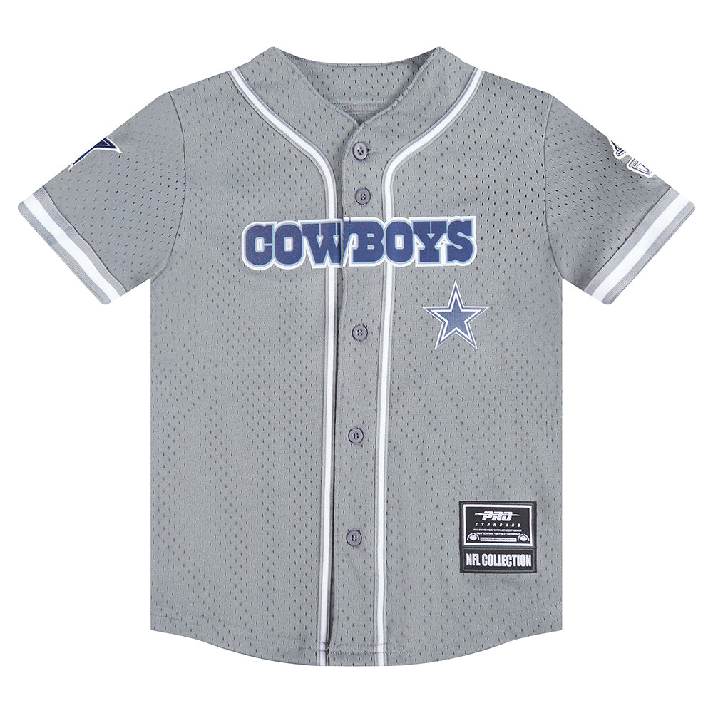 NFL DALLAS COWBOYS CLASSIC CHEMISE BOUTONNÉE EN FILET POUR GARÇON ENFANT (GRIS)