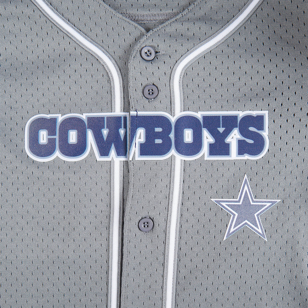 NFL DALLAS COWBOYS CLASSIC CHEMISE BOUTONNÉE EN FILET POUR GARÇON ENFANT (GRIS)