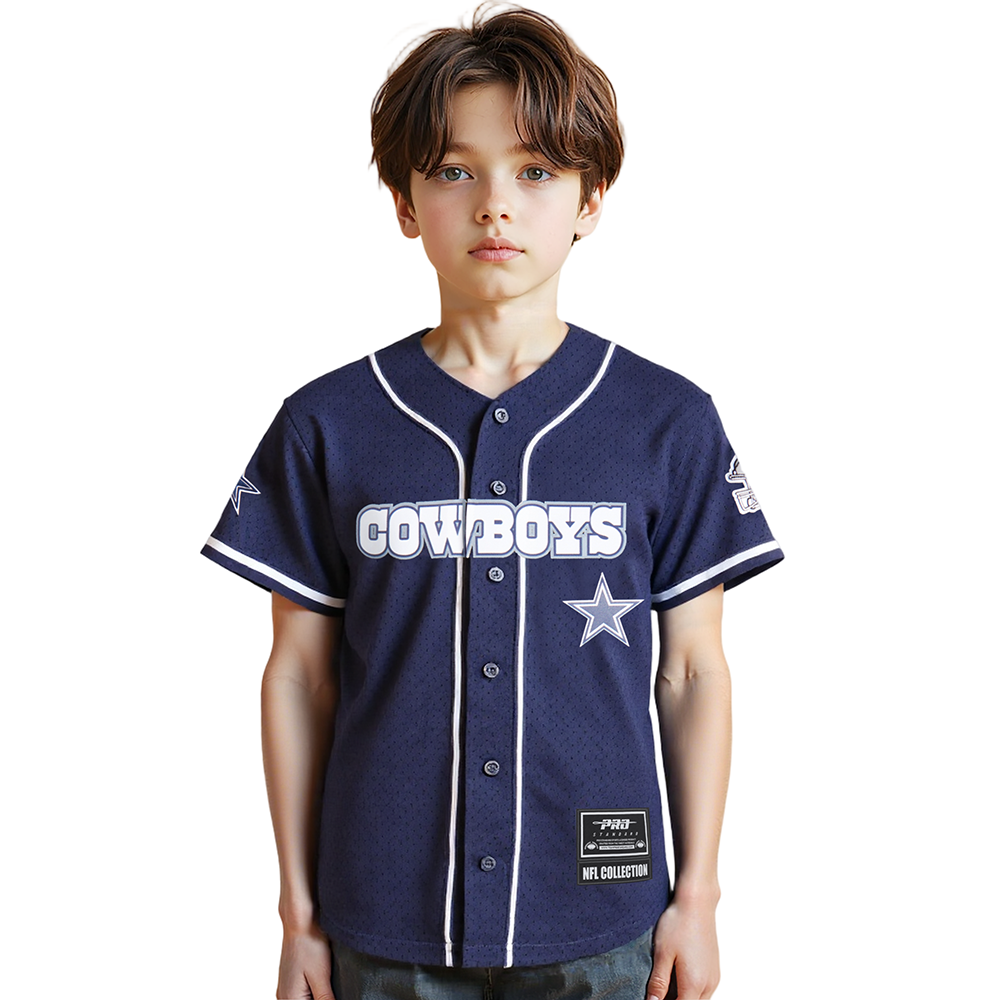 NFL DALLAS COWBOYS CLASSIC CHEMISE BOUTONNÉE EN FILET POUR GARÇON ENFANT (MARINE MINUIT)