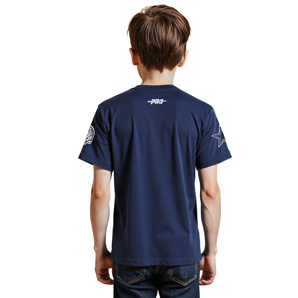 NFL DALLAS COWBOYS CLASSIC T-SHIRT À MANCHES COURTES POUR GARÇON ENFANT (MARINE MINUIT)