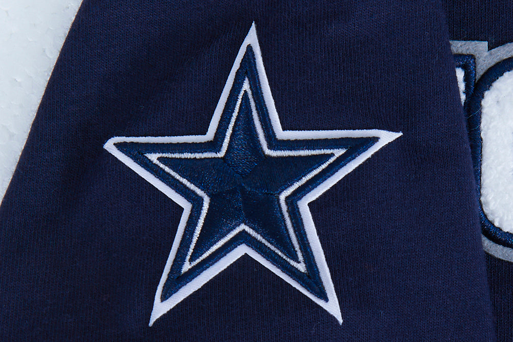 NFL DALLAS COWBOYS CLASSIC LITTLE BOY'S SHORT SLEEVE STRIPED RIB TEE (MIDNIGHT NAVY)