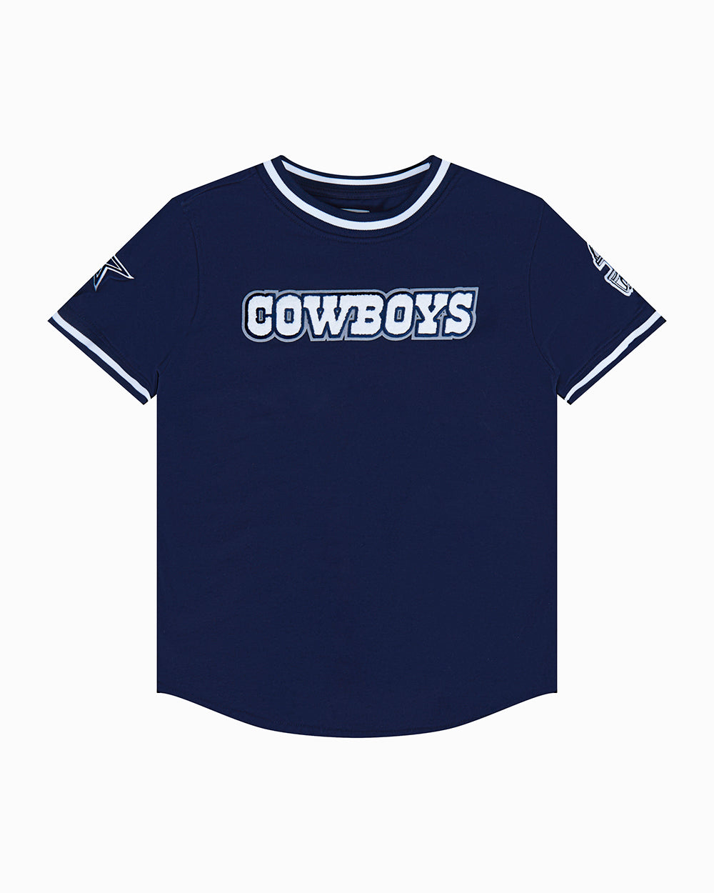 NFL DALLAS COWBOYS CLASSIC LITTLE BOY'S SHORT SLEEVE STRIPED RIB TEE (MIDNIGHT NAVY)