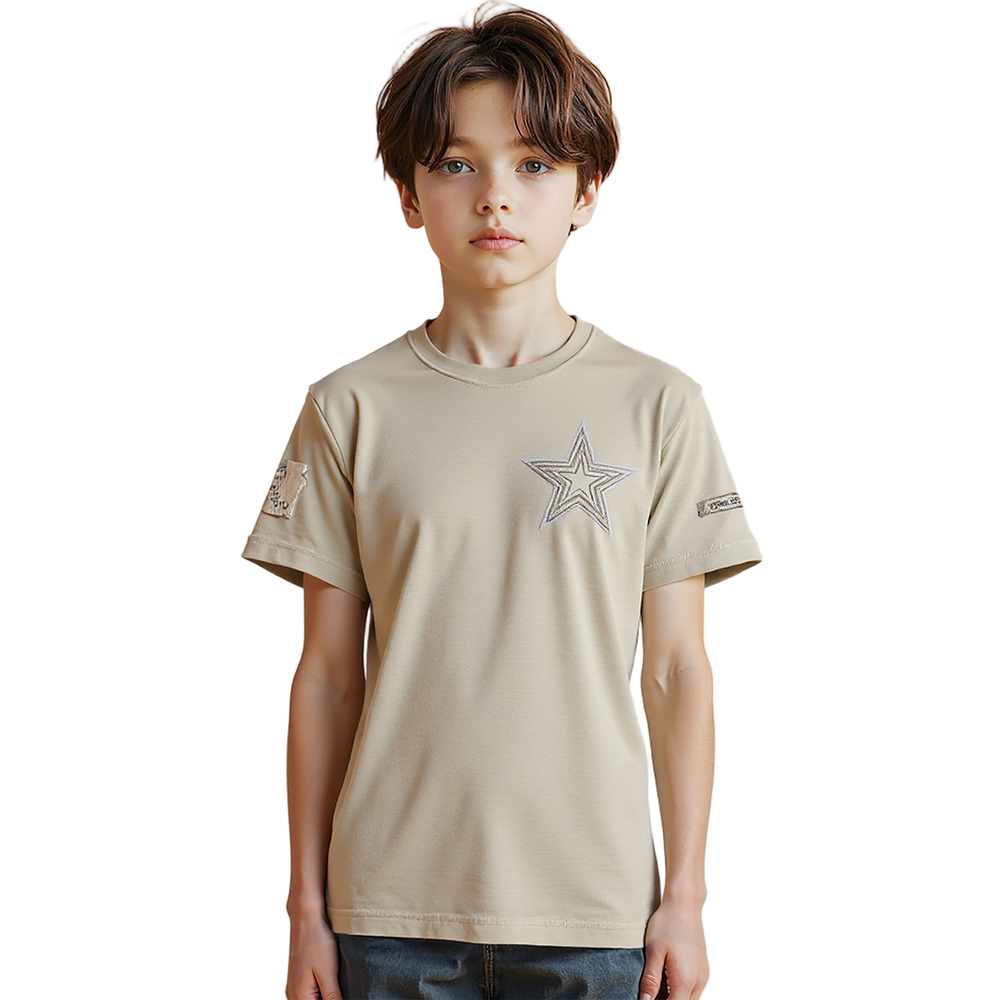 NFL DALLAS COWBOYS NEUTRAL T-SHIRT À MANCHES COURTES POUR GARÇON ENFANT (TAUPE)