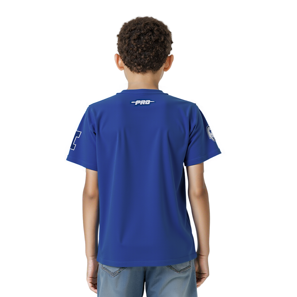 NFL DALLAS COWBOYS RETRO CLASSICS T-SHIRT À MANCHES COURTES POUR GARÇON ENFANT (BLEU DODGER)