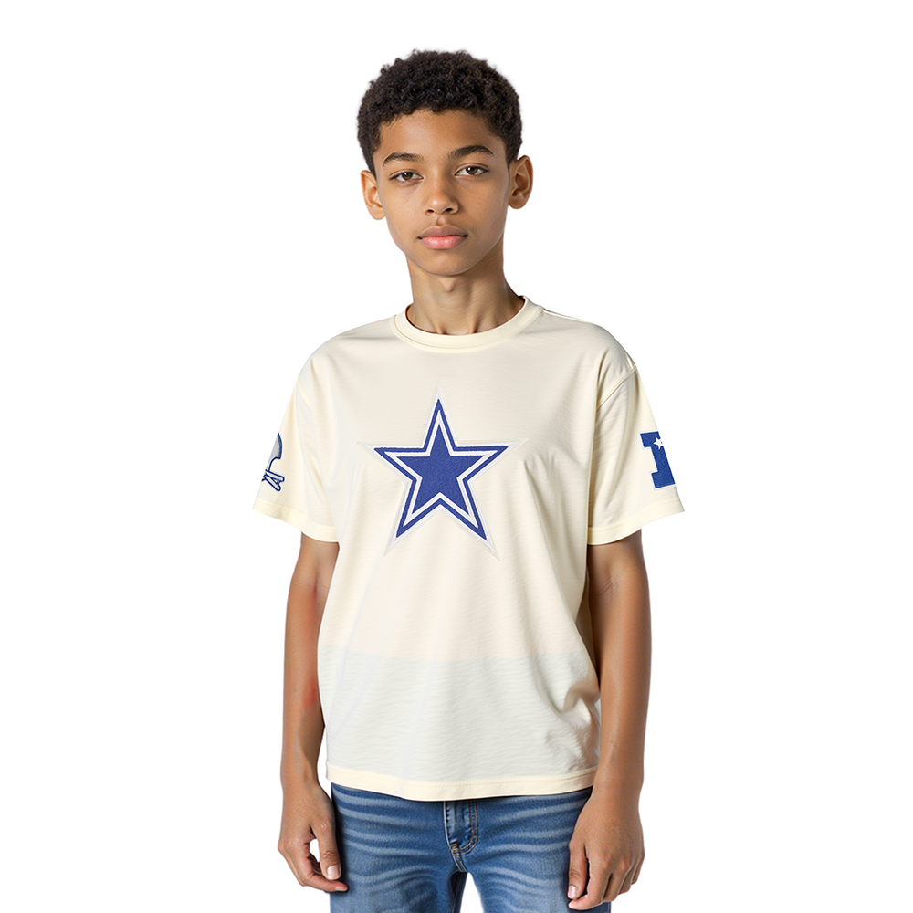 NFL DALLAS COWBOYS RETRO CLASSICS T-SHIRT À MANCHES COURTES POUR GARÇON ENFANT (COQUILLE D'ŒUF)