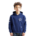 NFL DALLAS COWBOYS CLASSIC LITTLE BOY'S FLEECE PULLOVER HOODIE (MIDNIGHT NAVY)