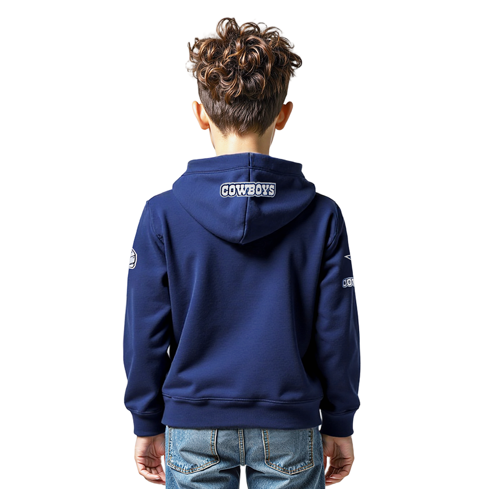 NFL DALLAS COWBOYS CLASSIC LITTLE BOYS FLEECE PULLOVER HOODIE (MIDNIGHT NAVY)